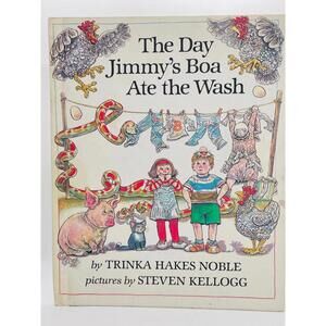Vintage Book 1982 Oversize Hard Cover Book The Day Jimmy's Boa Ate the Wash